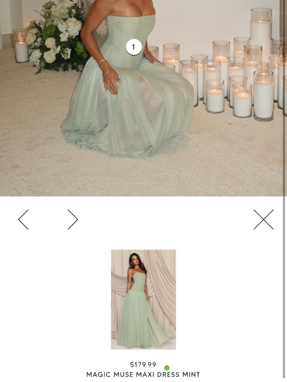Magic Muse Maxi Dress Mint - Picture 6 of 6